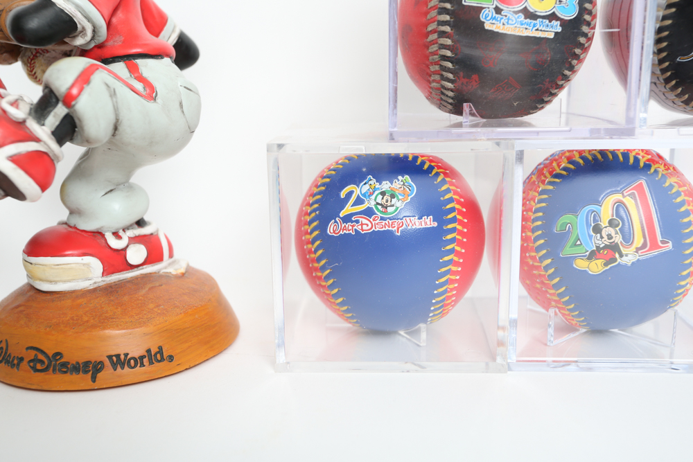 Collection of Disney Baseball Collectibles