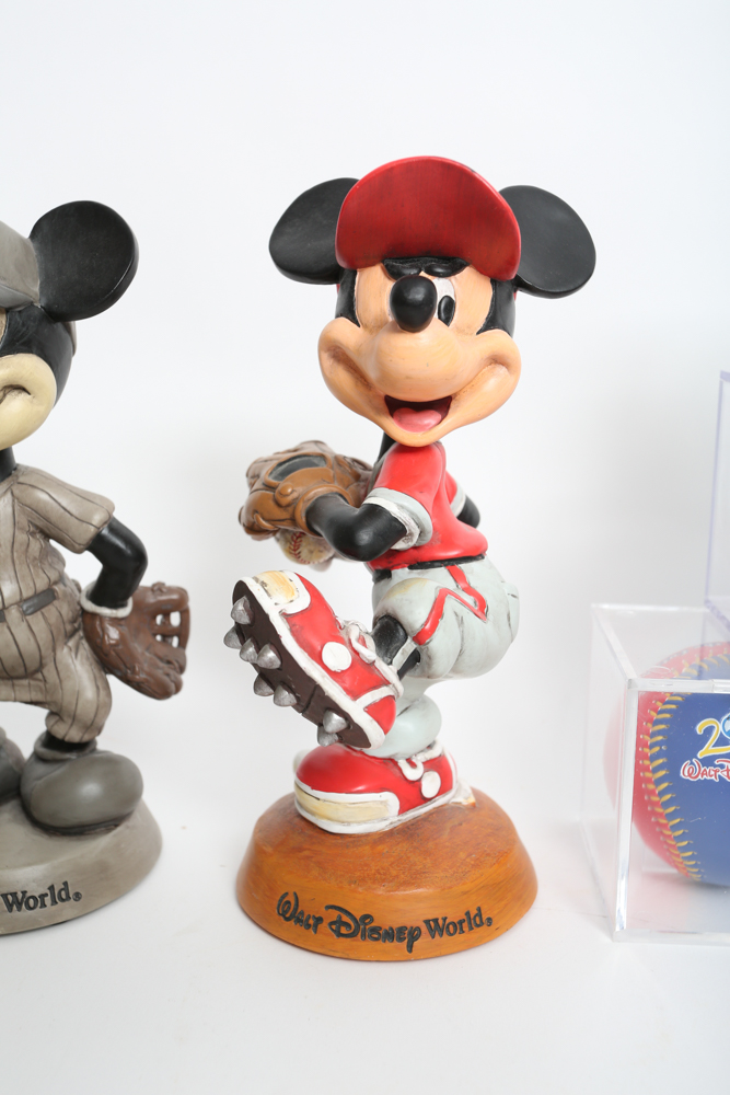 Collection of Disney Baseball Collectibles