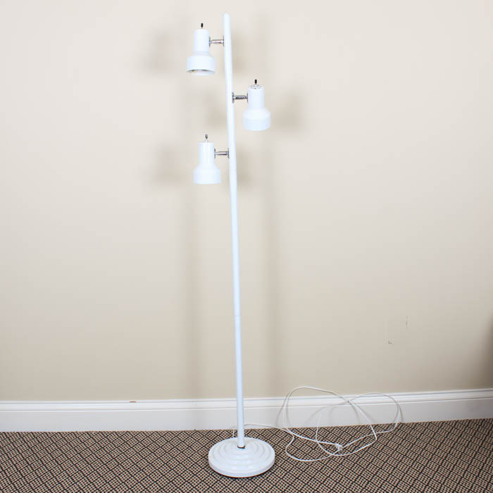 Three-Bulb White Floor Lamp