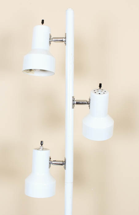 Three-Bulb White Floor Lamp