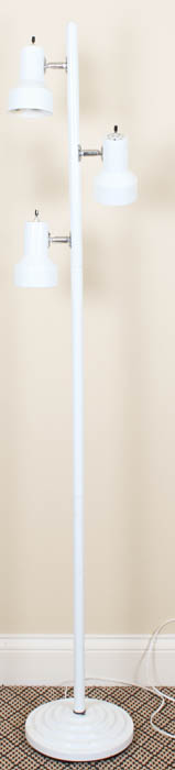 Three-Bulb White Floor Lamp