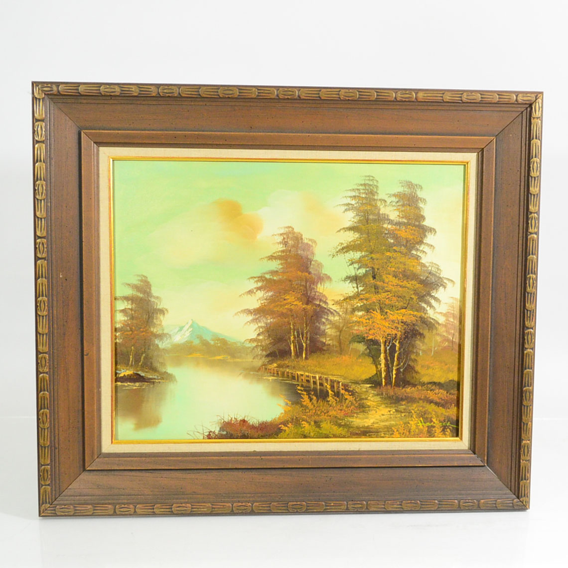 Framed Oil On Canvas Landscape by William Harlock