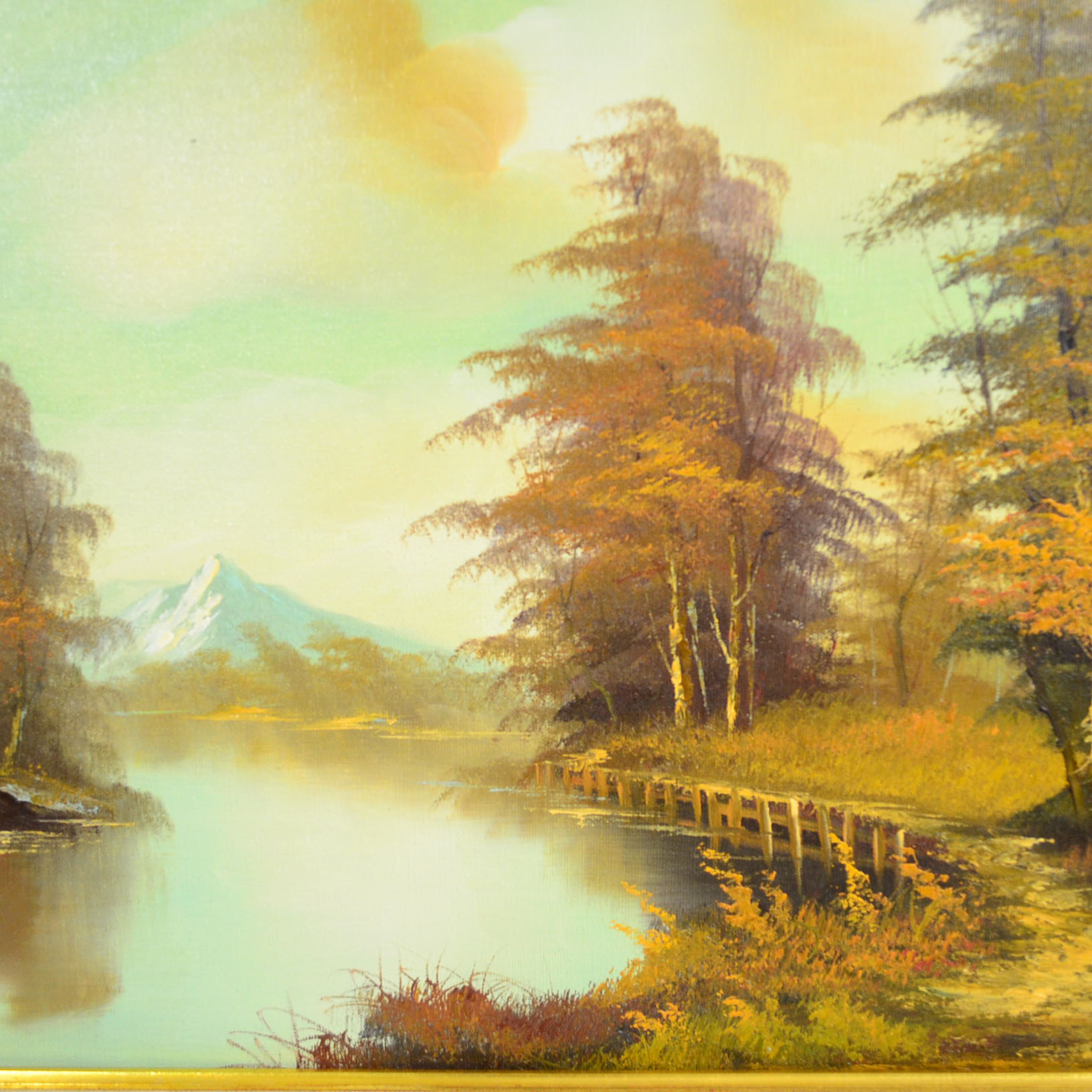 Framed Oil On Canvas Landscape by William Harlock