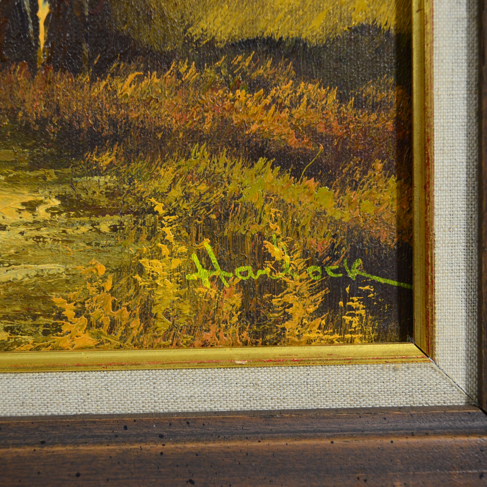 Framed Oil On Canvas Landscape by William Harlock