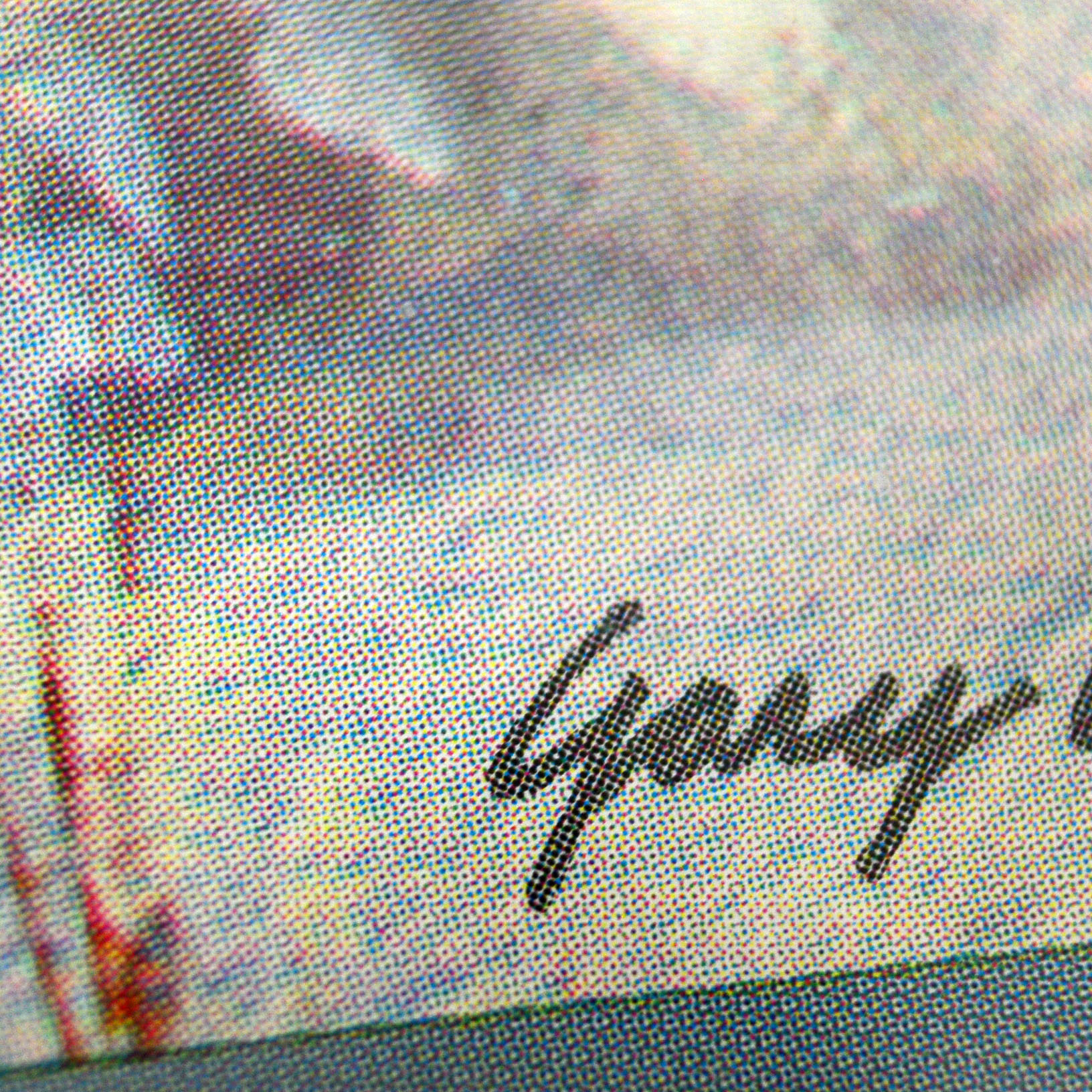 Gary Artz Offset Lithograph of Native American Tracker in Snow