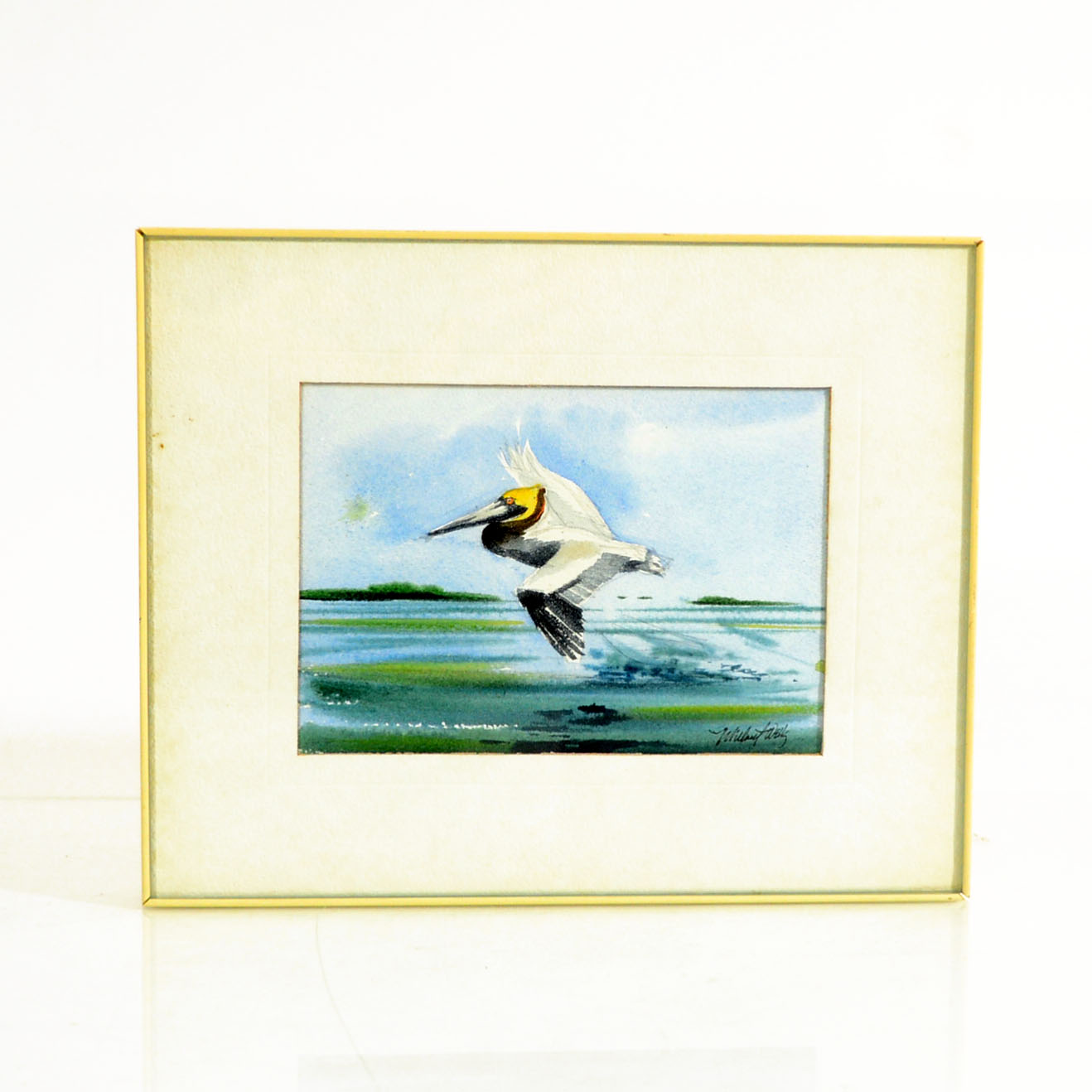 Framed Watercolor by Millard Wells