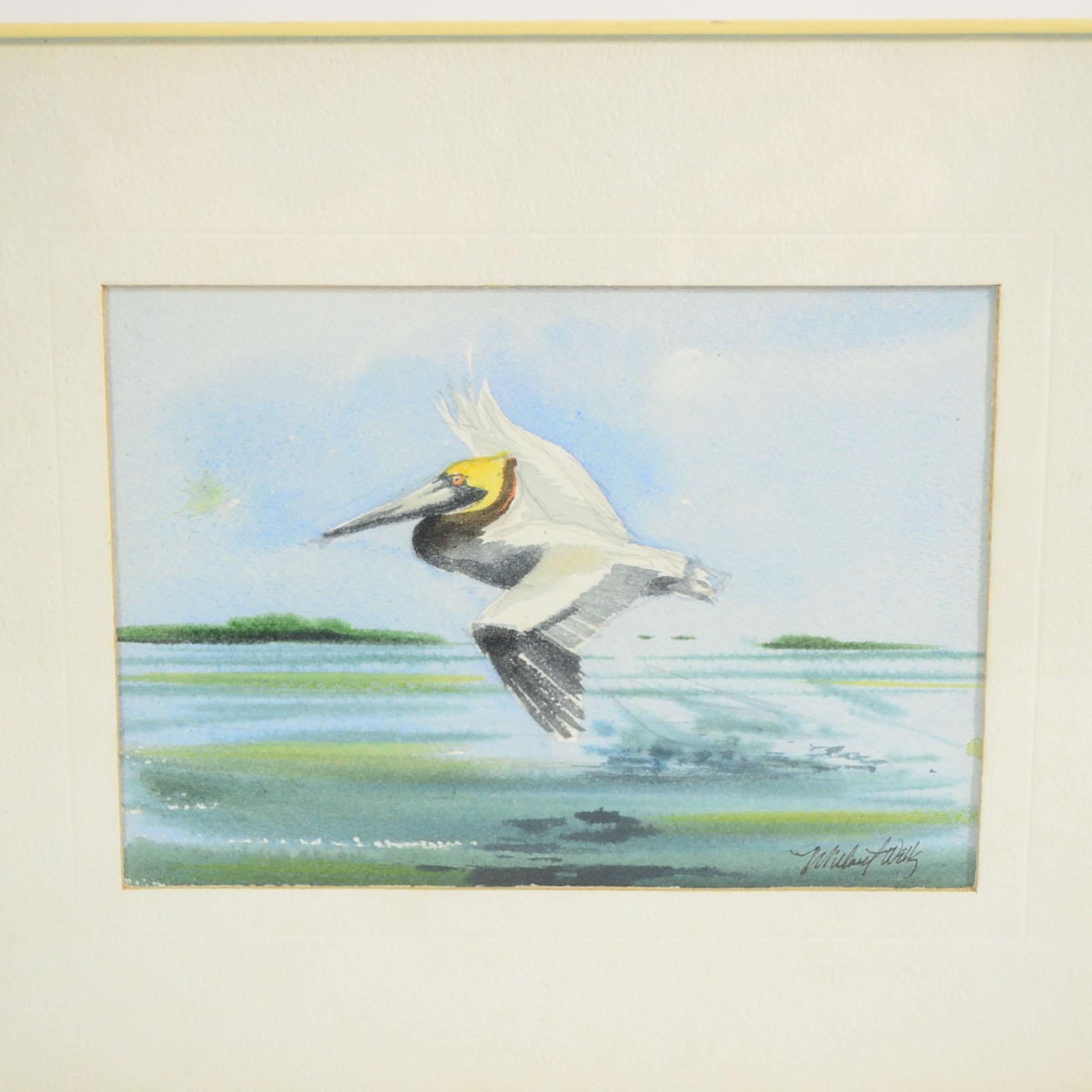 Framed Watercolor by Millard Wells