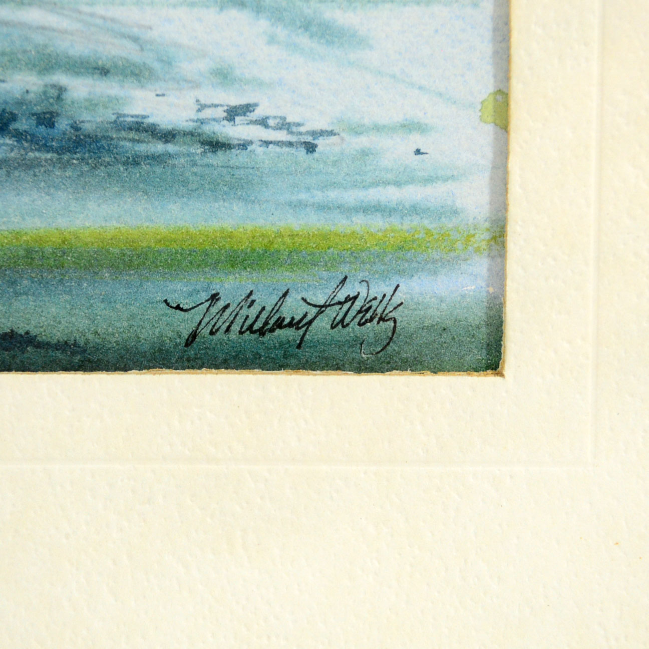 Framed Watercolor by Millard Wells