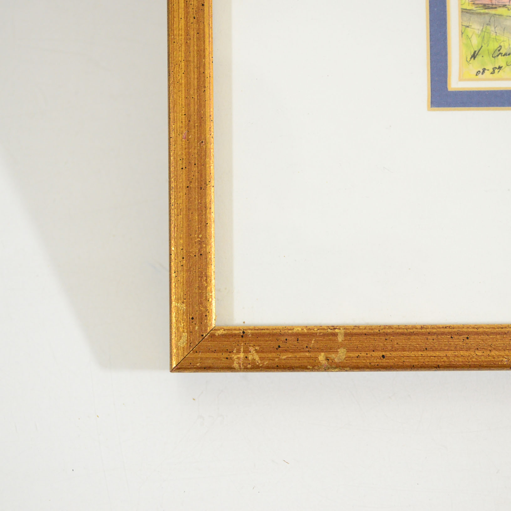 Framed Watercolor of Barbados by N. Crawford