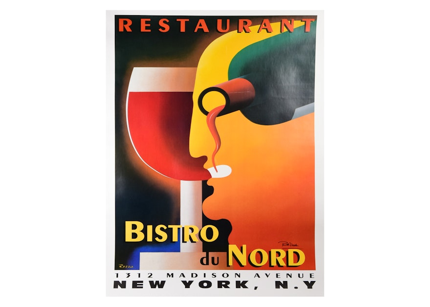 "Restaurant Bistro du Nord" Print on Canvas