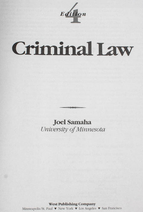 Law and Criminology Textbooks