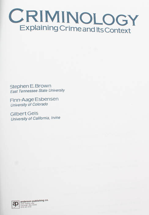 Law and Criminology Textbooks