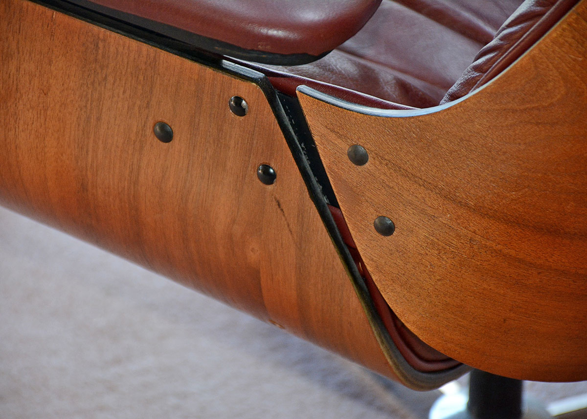 Mid-Century Modern Eames Style Lounge Chair And Ottoman By Doerner Faultless