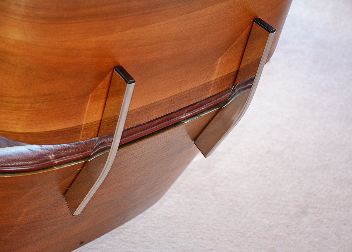 Mid-Century Modern Eames Style Lounge Chair And Ottoman By Doerner Faultless