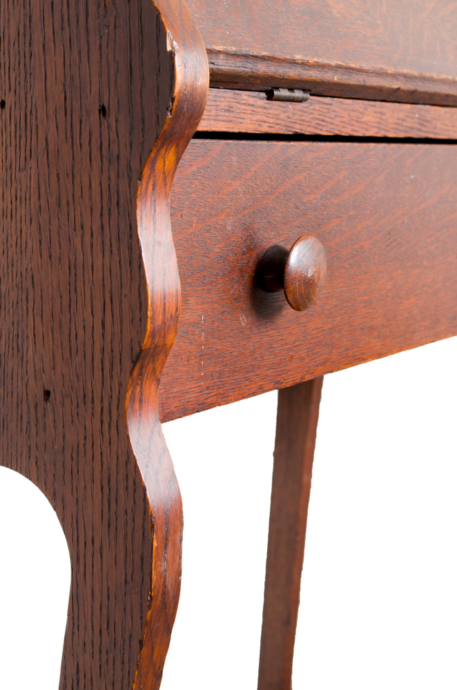 Antique Oak Slant Front Desk