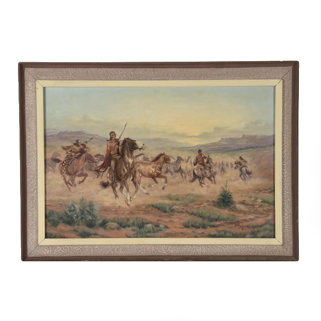 Bob Day Original Oil on Canvas Western Painting