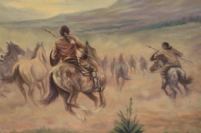 Bob Day Original Oil on Canvas Western Painting