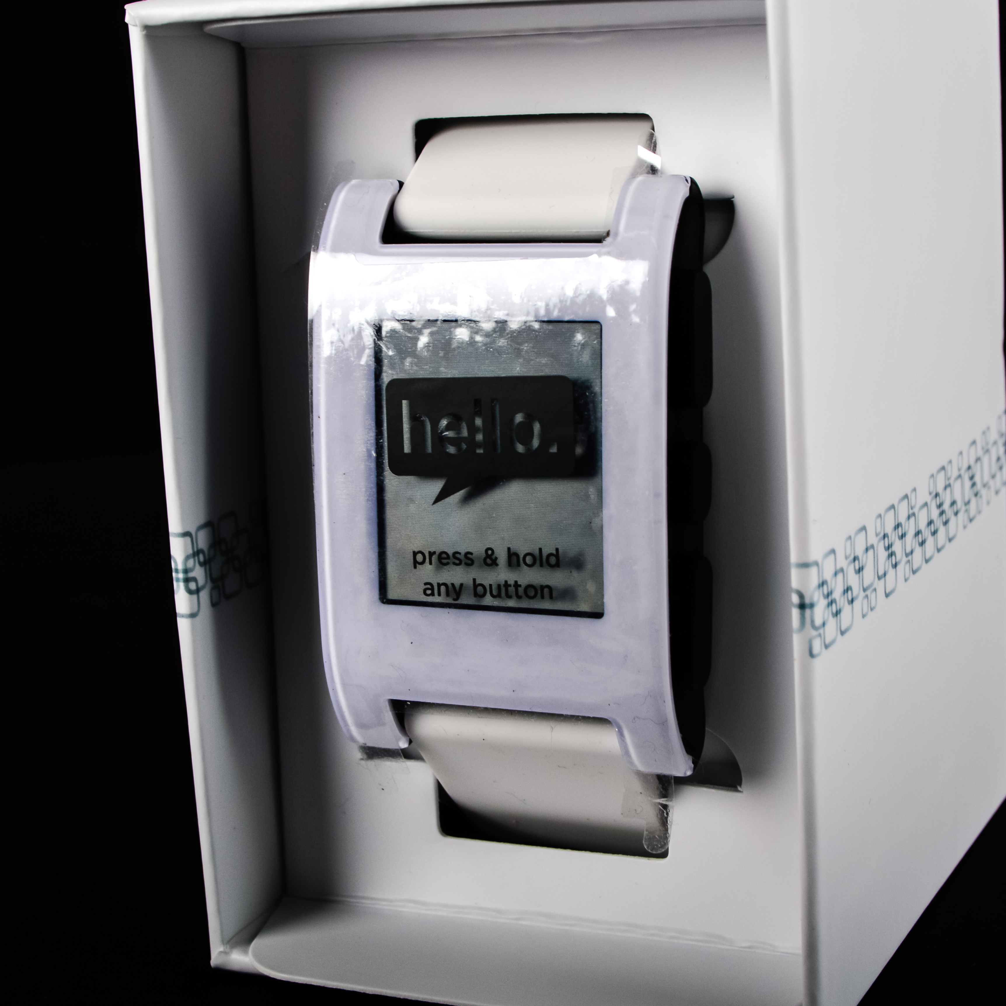 Pebble Smart Watch for iPhone or Android in White