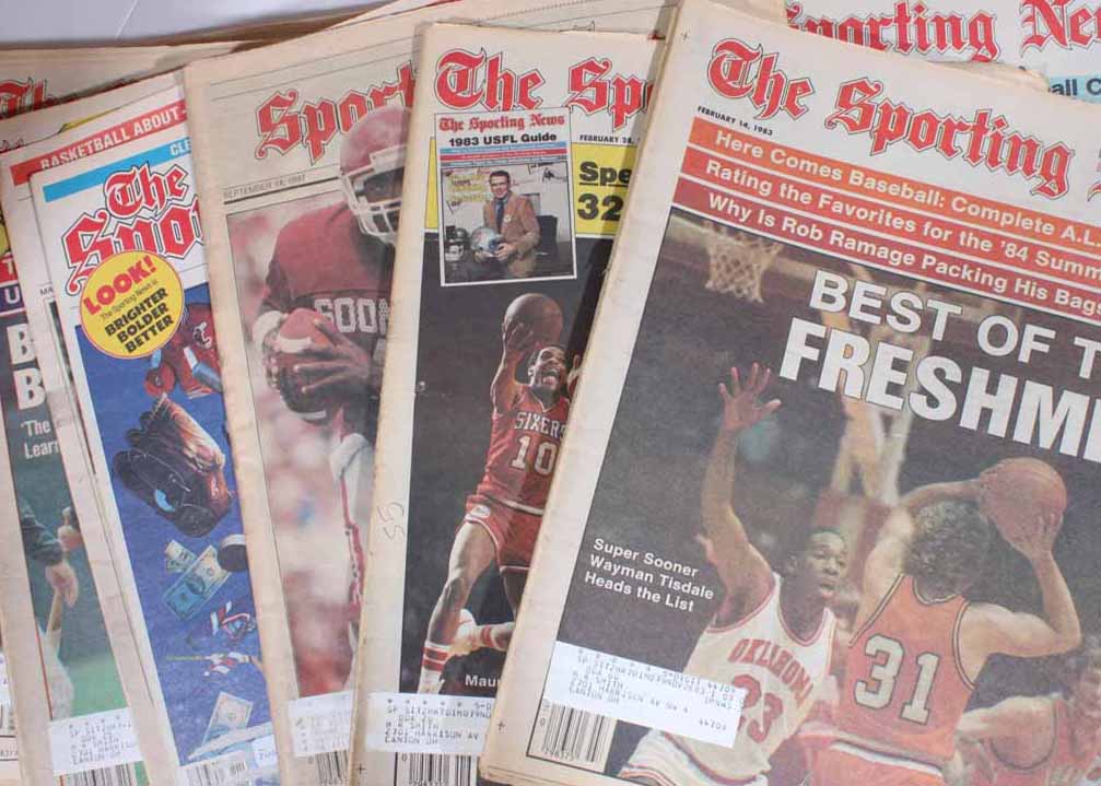 1980s Issues of "The Sporting News" Sports Newspaper