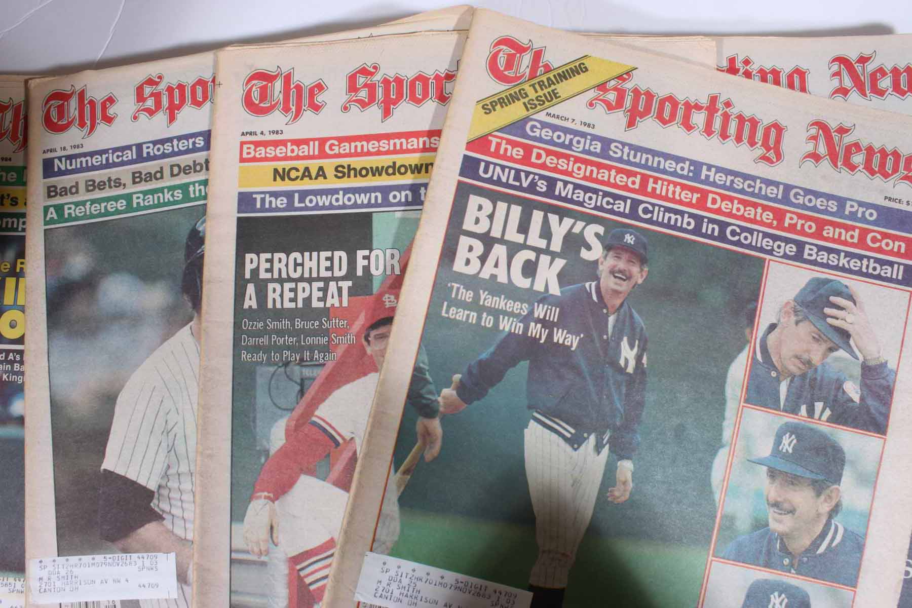 1980s Issues of "The Sporting News" Sports Newspaper