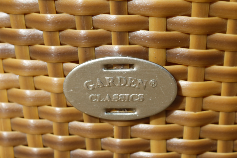 Leader's Swivel Faux Flat Cane Wicker-Woven Chairs with Bar Table