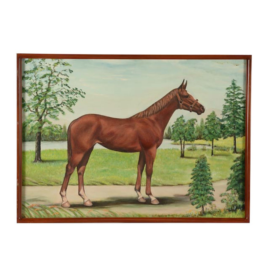 C. S. Snelson Original Oil Painting of Horse