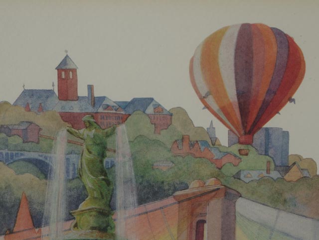 Jan Brown Checco Signed LE Offset Lithograph "Cincinnati"