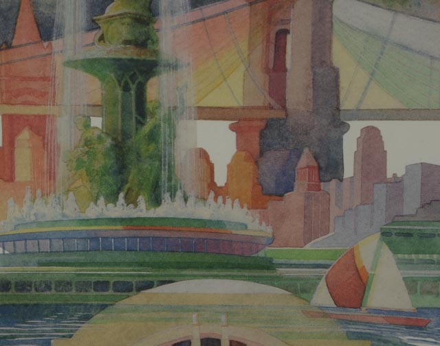 Jan Brown Checco Signed LE Offset Lithograph "Cincinnati"