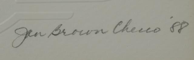 Jan Brown Checco Signed LE Offset Lithograph "Cincinnati"