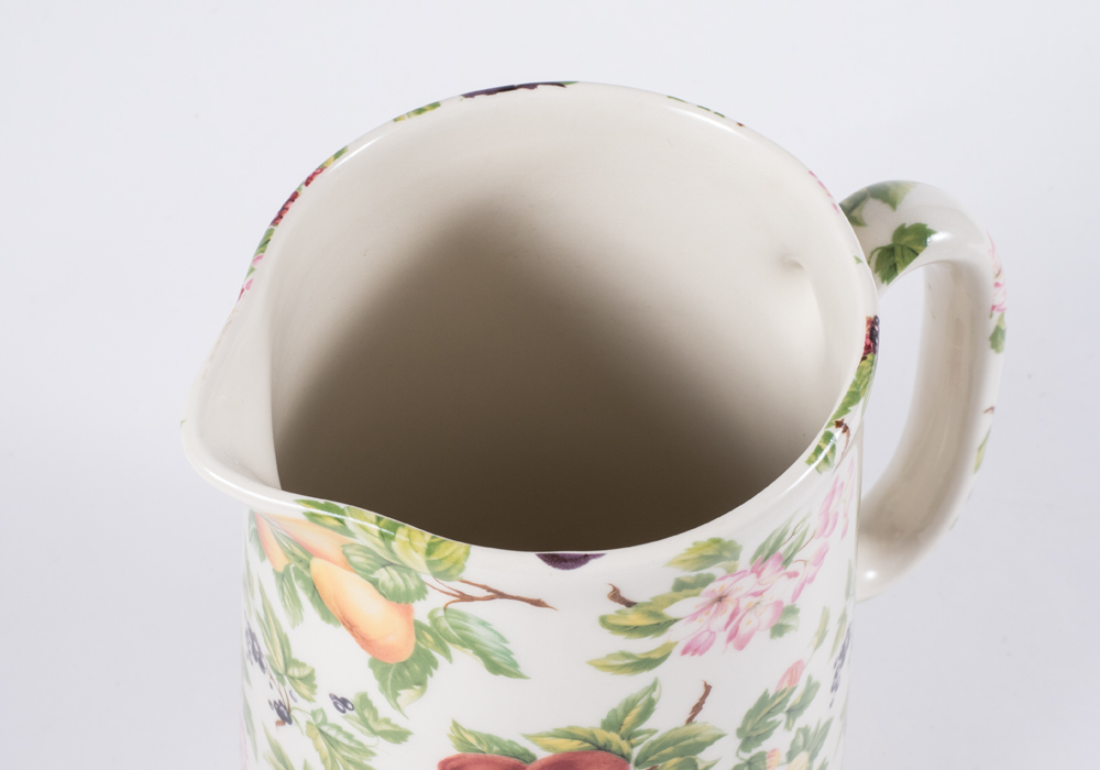 Trio of English Floral Chinz Pitchers