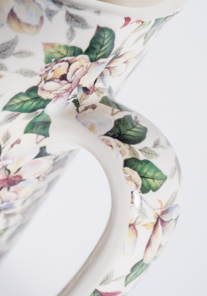 Trio of English Floral Chinz Pitchers