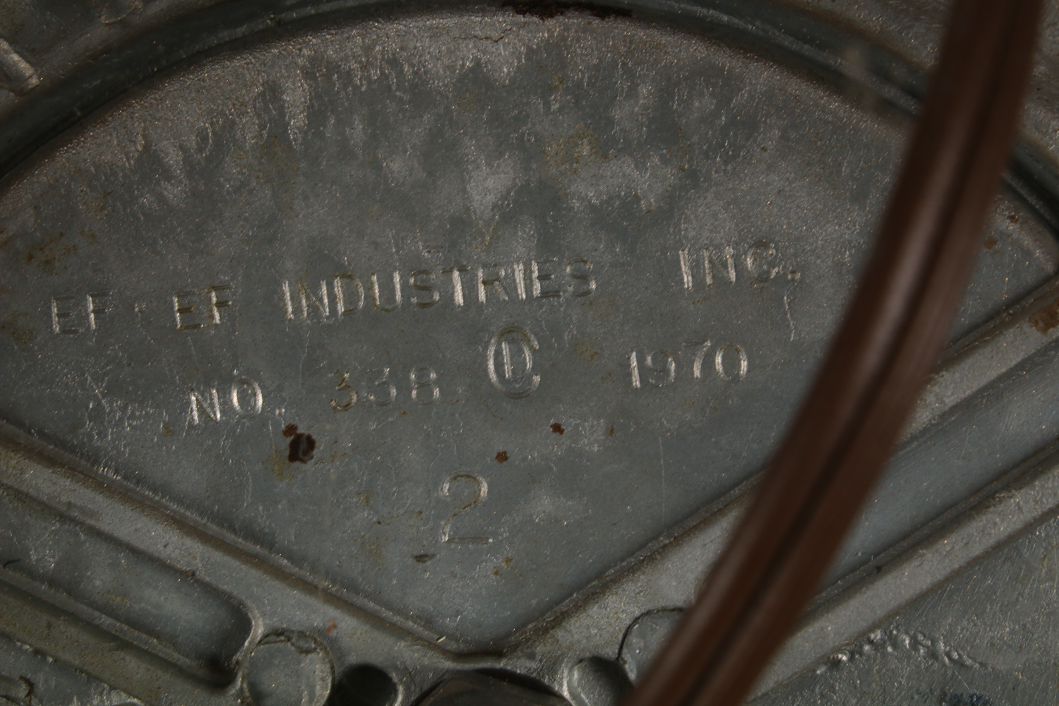 Vintage 1960s Crackle Glass Table Lamp