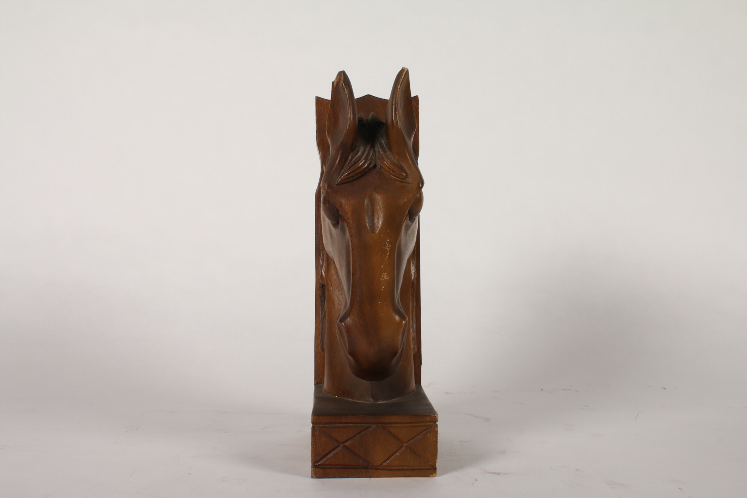 Set of Vintage Books and Carved Horse Bookend