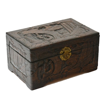 Wooden Chinese Box by Good Earth Company Wooden Chinese Box by Good Earth Company