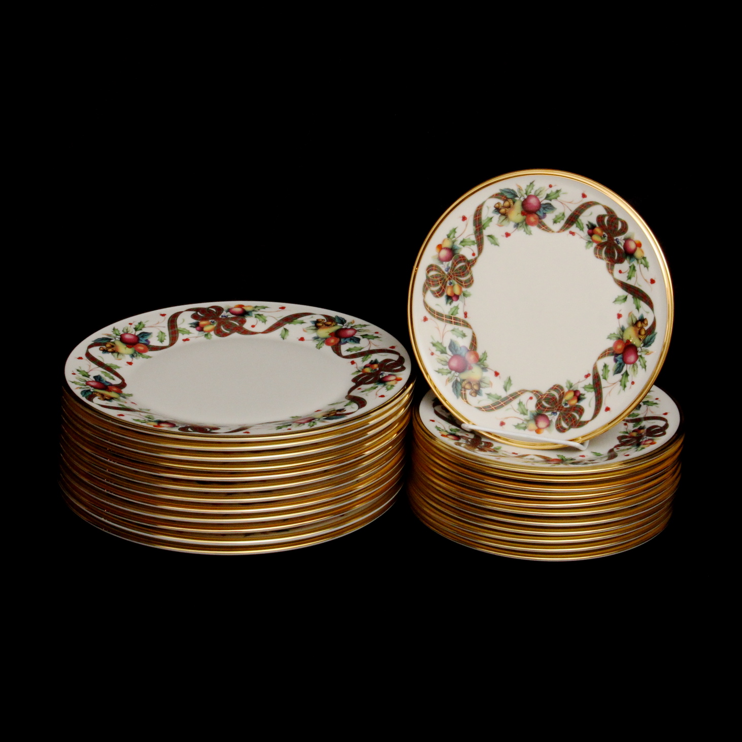 Lenox Holiday Tartan Dinner Plates and Salad Plates