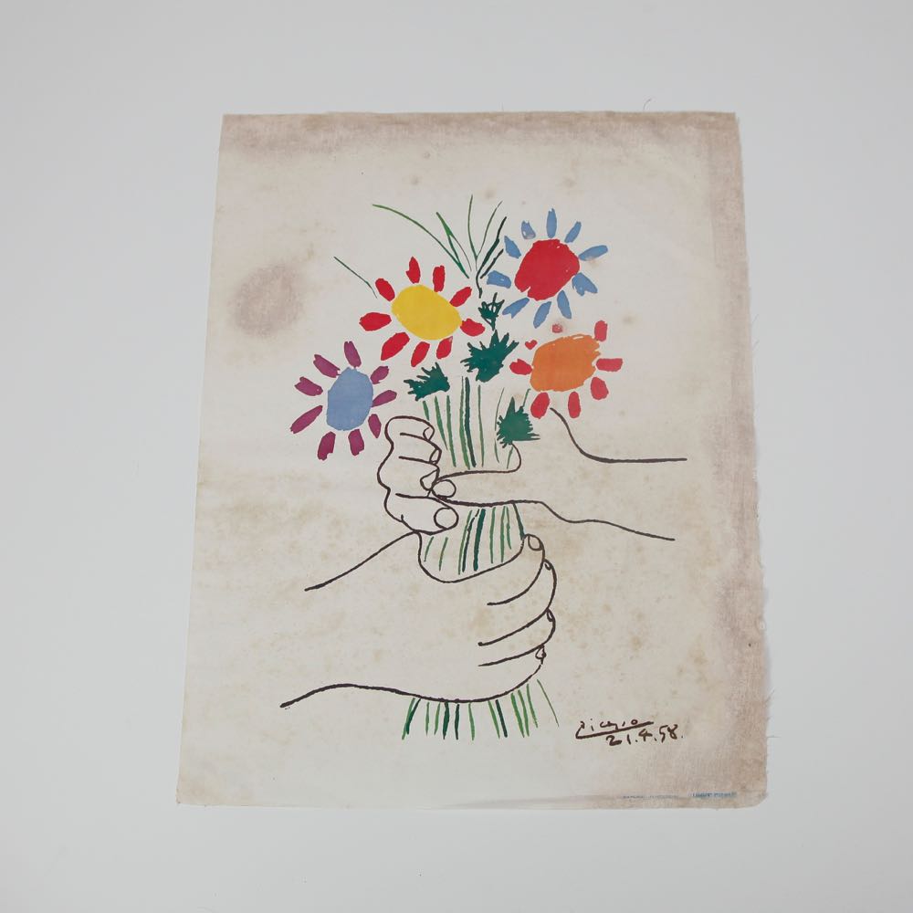 Lambert Studios "Bouquet of Peace" Picasso Reproduction on Canvas