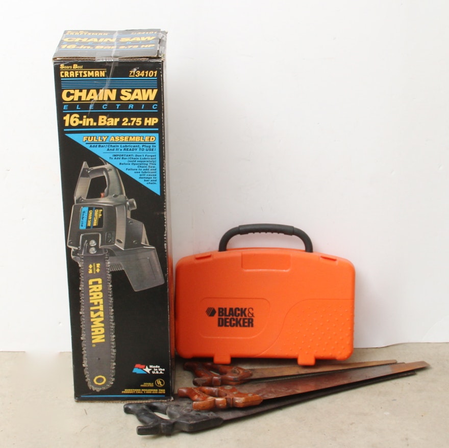 Craftsman Weedwacker, Chain Saw and Hand Tools