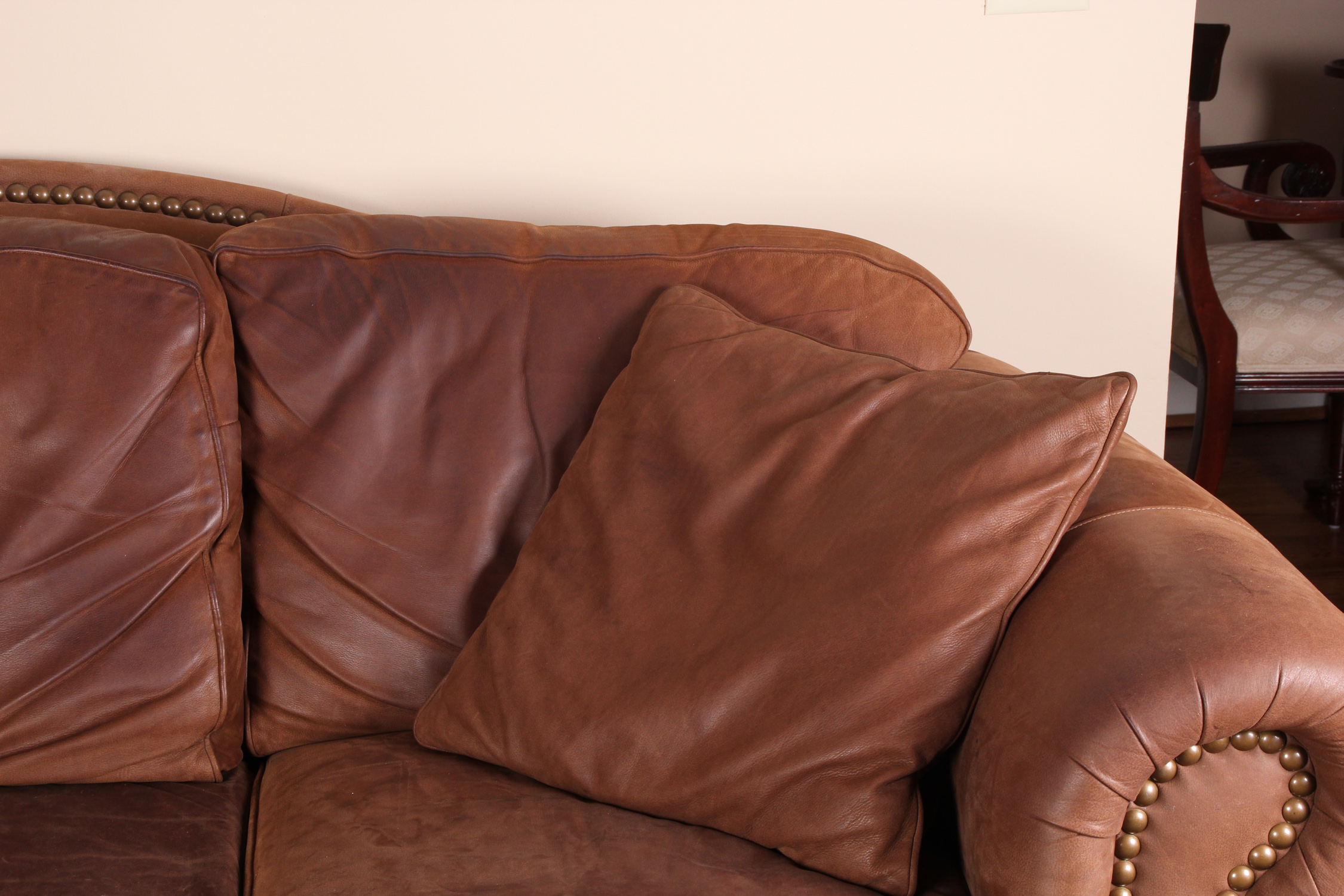 Thomasville Marrakesh Brown Leather Sofa