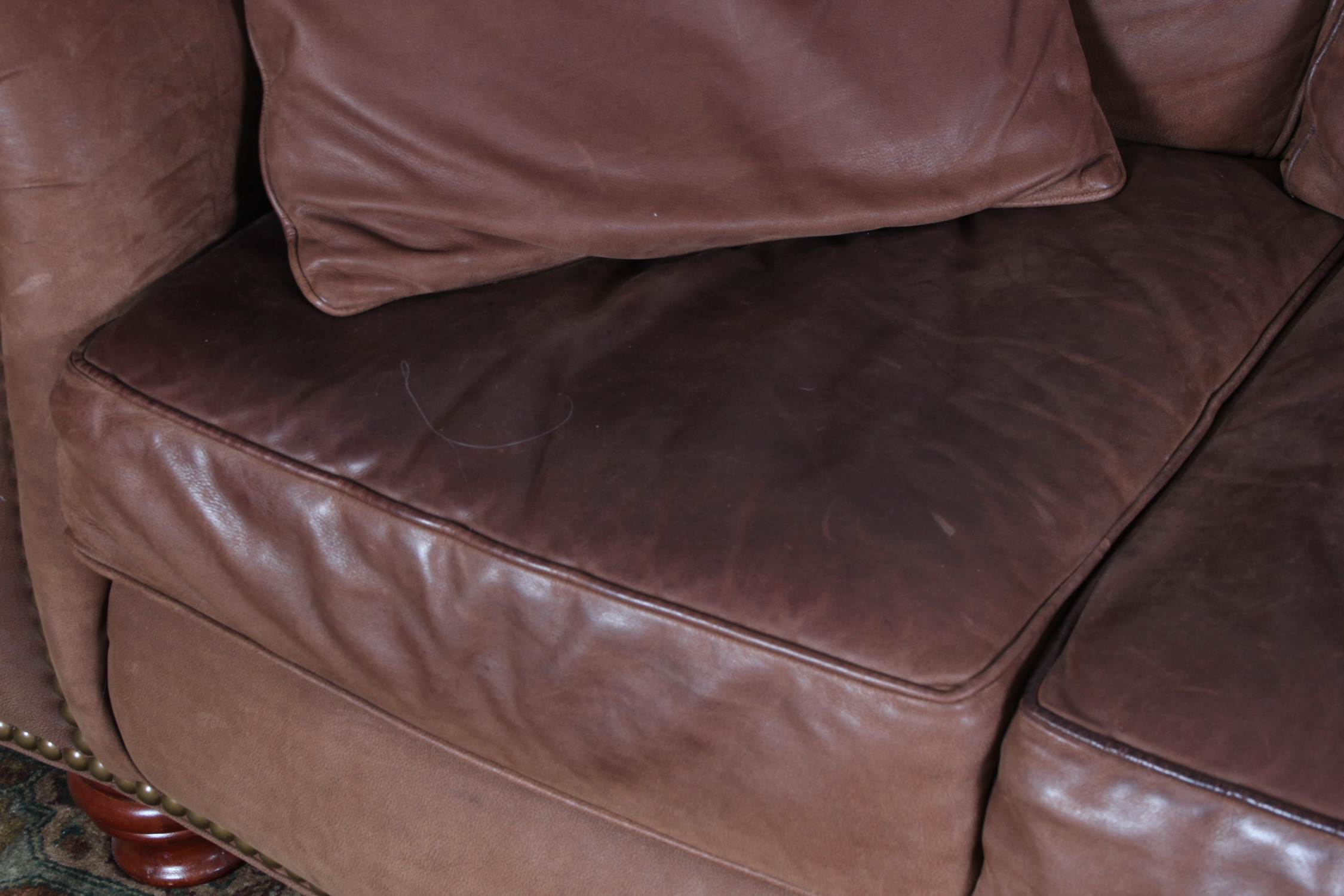 Thomasville Marrakesh Brown Leather Sofa