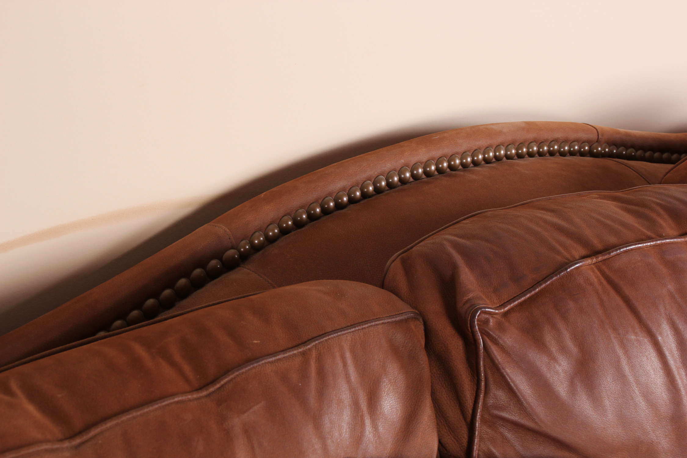 Thomasville Marrakesh Brown Leather Sofa