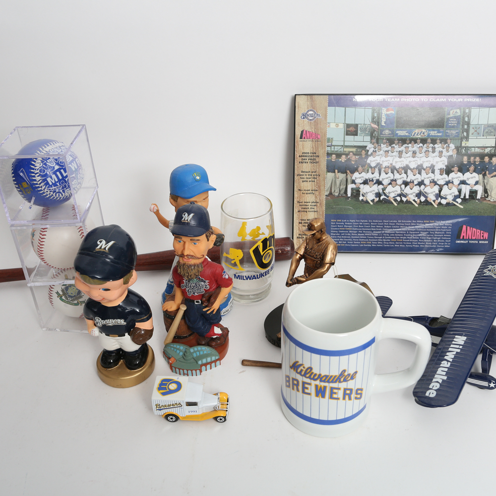 Collection of Milwaukee Brewers Baseball Memorabilia