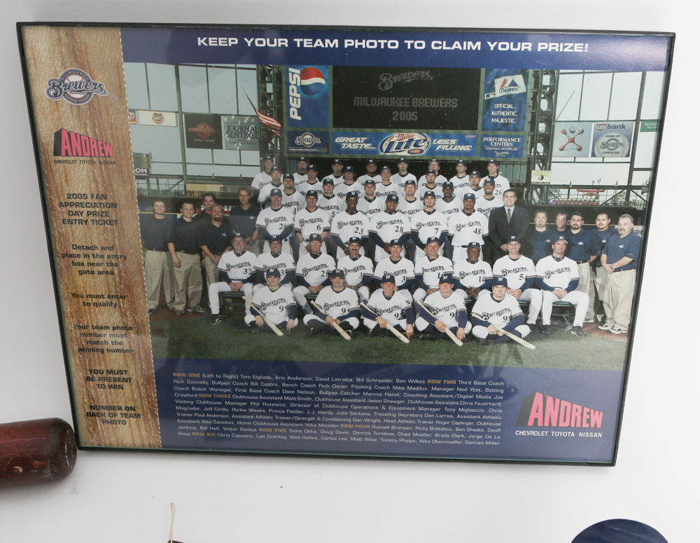 Collection of Milwaukee Brewers Baseball Memorabilia