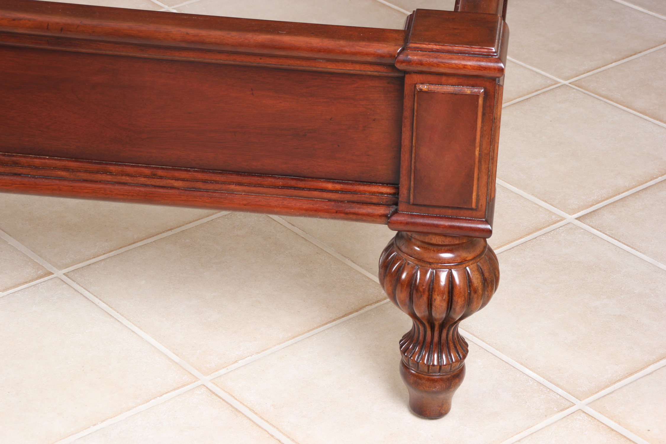 Drexel Heritage 'Portraits' Burled Sleigh Bed