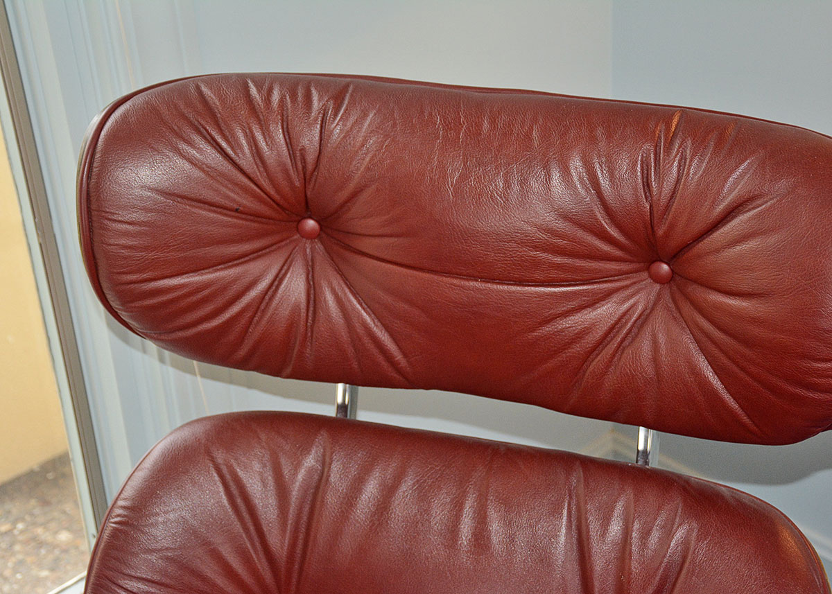 Mid-Century Modern Eames Style Lounge Chair And Ottoman By Doerner Faultless