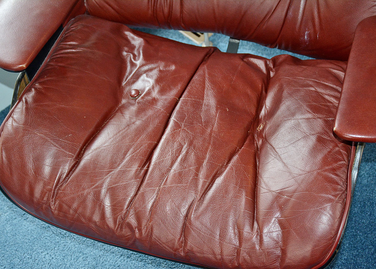 Mid-Century Modern Eames Style Lounge Chair And Ottoman By Doerner Faultless