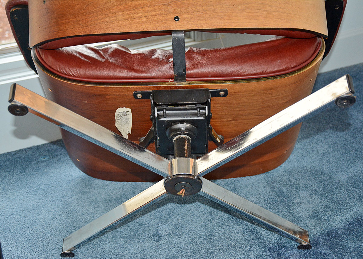 Mid-Century Modern Eames Style Lounge Chair And Ottoman By Doerner Faultless