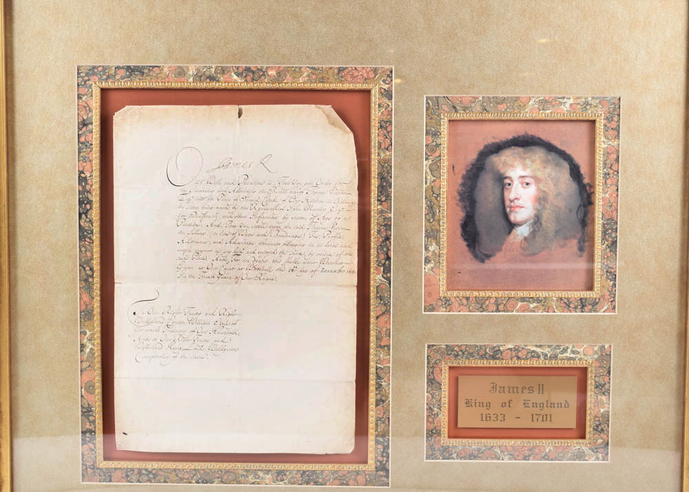 1688 Document Signed by King James II