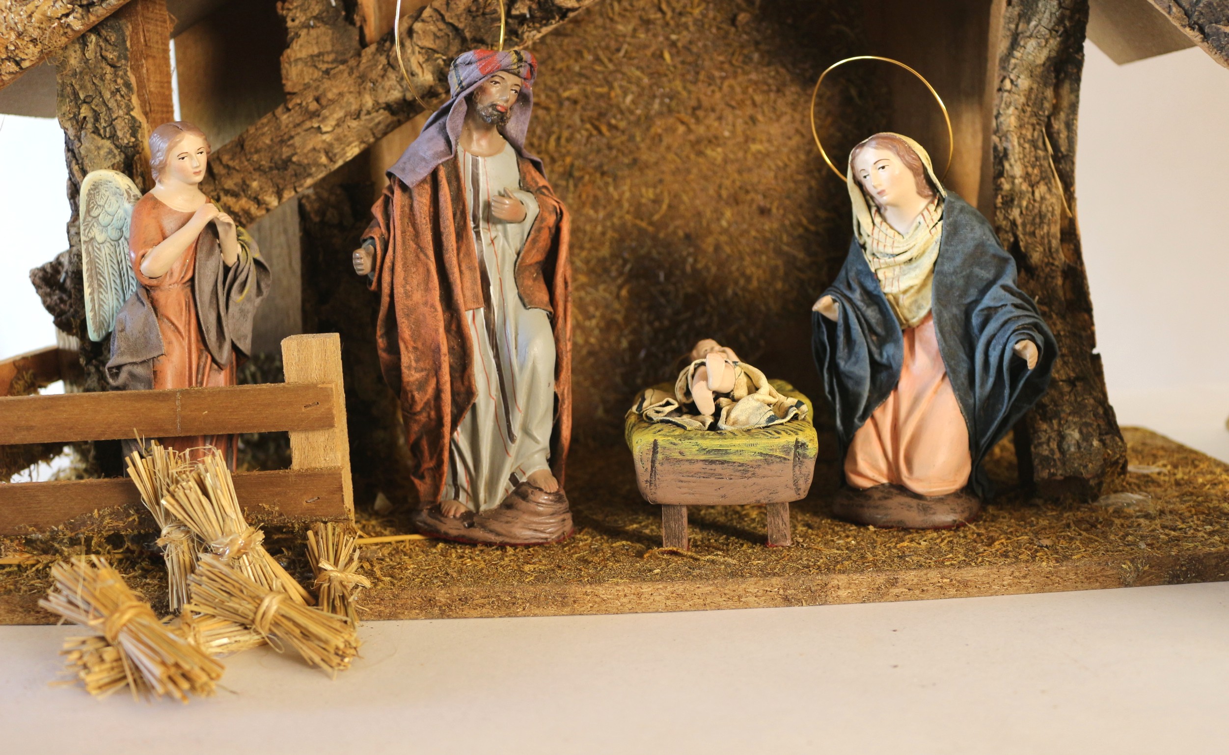 Handcrafted J. Puig Nativity with Two Creches