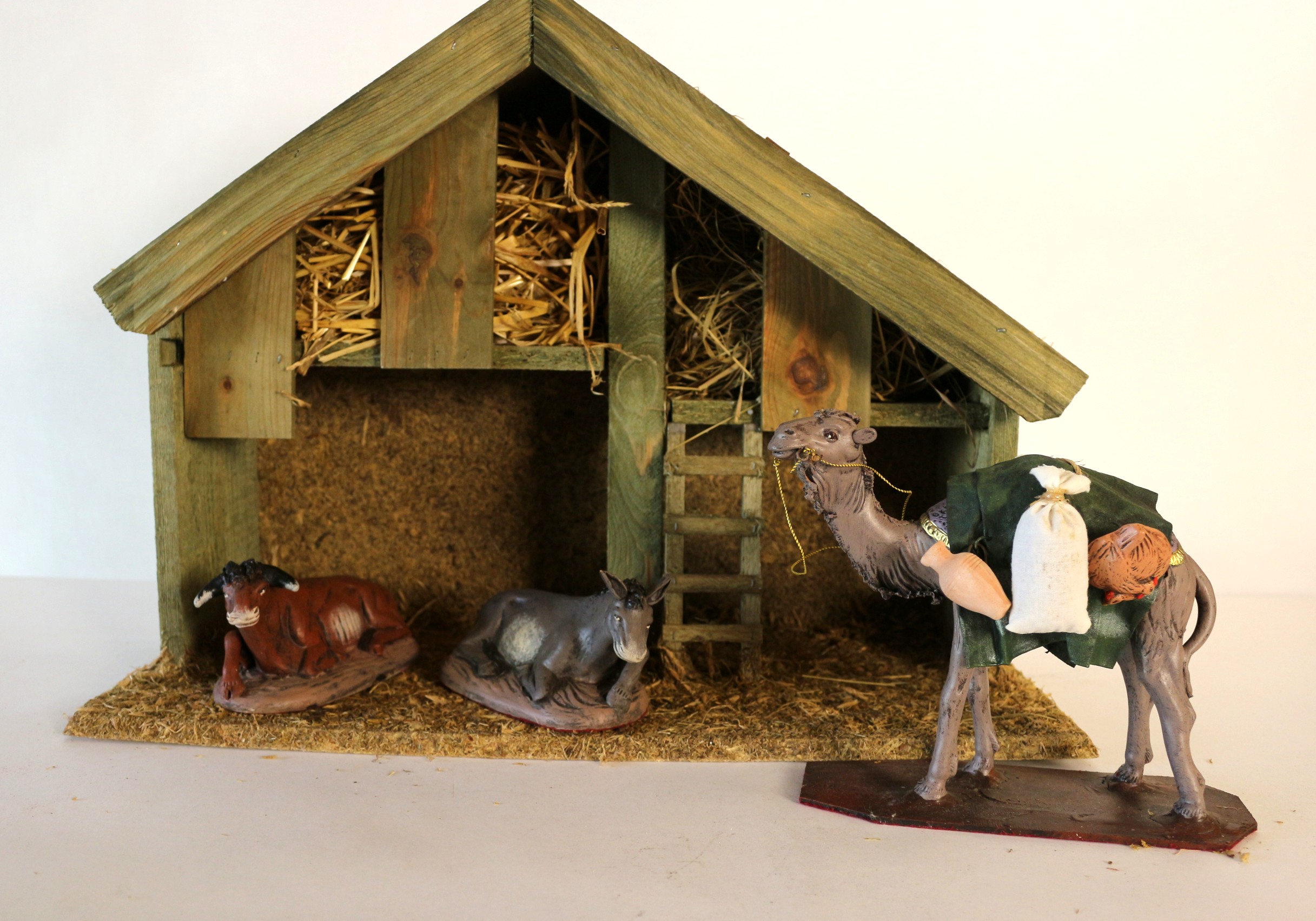 Handcrafted J. Puig Nativity with Two Creches
