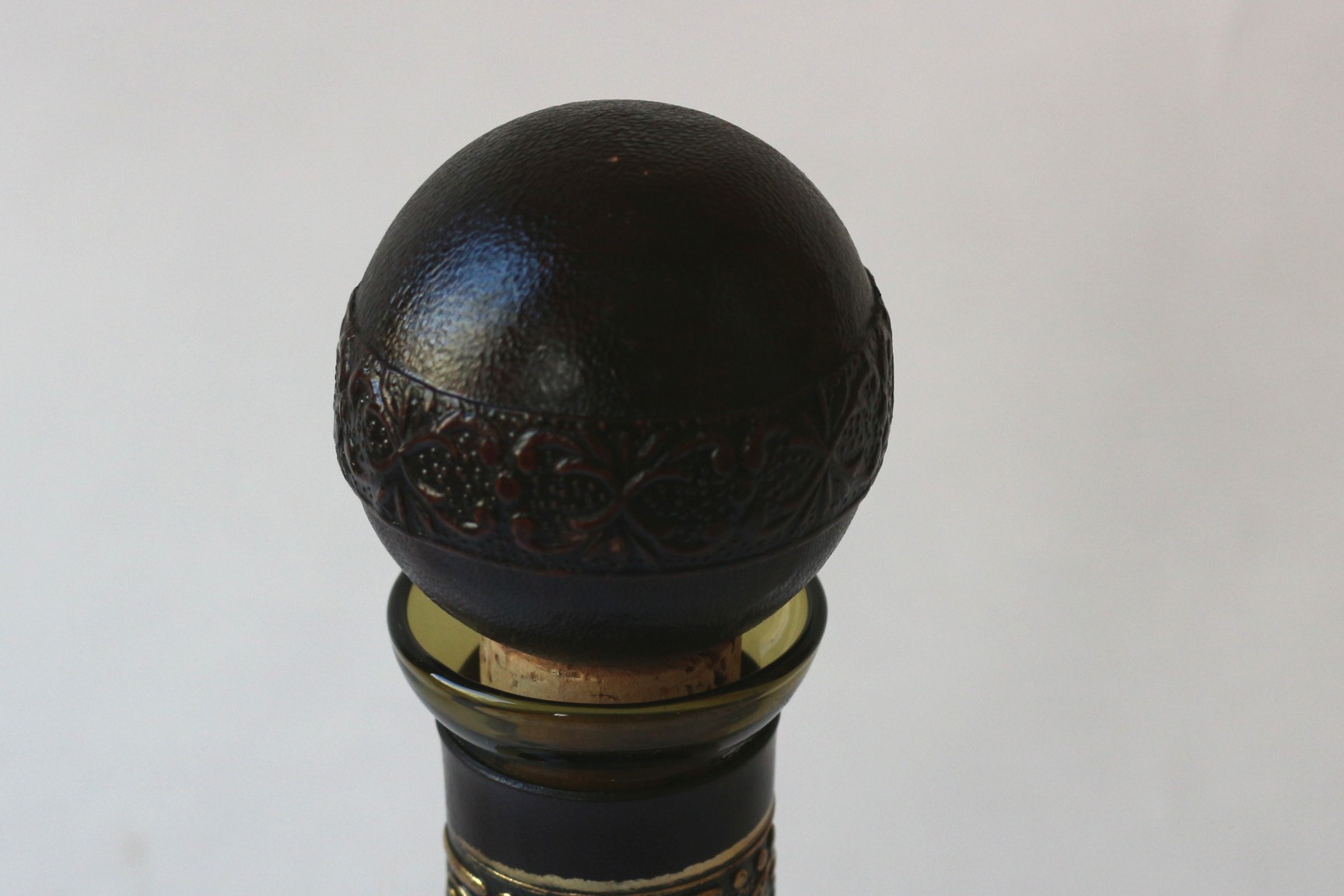 Florentine Green Art Glass Decanter and Glasses Set